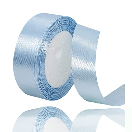 Geschenkband Hellbrau 25mm Breit, 23 Meters Satinband Hellbrau Geschenkbänder Stoff Schleifenband Dekoband zum Geschenkverpackung, Bastelarbeiten, Geburtstag und Hochzeitsdekoration Geschenkband Hellbrau 25mm Breit, 23 Meters Satinband Hellbrau Geschenkbänder Stoff Schleifenband Dekoband zum Geschenkverpackung, Bastelarbeiten, Geburtstag und Hochzeitsdekoration von ALOHOVME