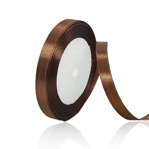 Geschenkband Kaffee 10mm Breit, 23 Meters Satinband Braun Geschenkbänder Stoff Schleifenband Dekoband zum Geschenkverpackung, Bastelarbeiten, Geburtstag und Hochzeitsdekoration Geschenkband Kaffee 10mm Breit, 23 Meters Satinband Braun Geschenkbänder Stoff Schleifenband Dekoband zum Geschenkverpackung, Bastelarbeiten, Geburtstag und Hochzeitsdekoration von ALOHOVME