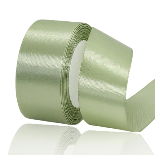 Geschenkband Eukalyptus Grün 40mm Breit, 23 Meters Satinband Salbei Grün Geschenkbänder Stoff Schleifenband Dekoband zum Geschenkverpackung, Bastelarbeiten, Geburtstag und Hochzeitsdekoration Geschenkband Eukalyptus Grün 40mm Breit, 23 Meters Satinband Salbei Grün Geschenkbänder Stoff Schleifenband Dekoband zum Geschenkverpackung, Bastelarbeiten, Geburtstag und Hochzeitsdekoration von ALOHOVME