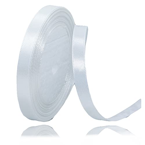 Geschenkband weiß 10mm Breit, 23 Meters Satinband Weiss Geschenkbänder Stoff Schleifenband Dekoband zum Geschenkverpackung, Bastelarbeiten, Geburtstag und Hochzeitsdekoration Geschenkband weiß 10mm Breit, 23 Meters Satinband Weiss Geschenkbänder Stoff Schleifenband Dekoband zum Geschenkverpackung, Bastelarbeiten, Geburtstag und Hochzeitsdekoration von ALOHOVME