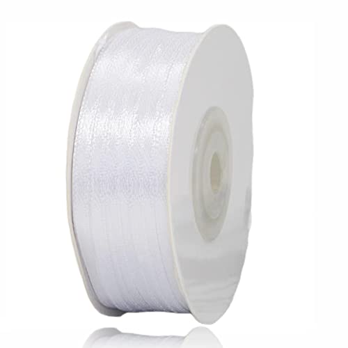 Geschenkband weiß 3mm Breit, 91 Meters Satinband Weiss Geschenkbänder Stoff Schleifenband Dekoband zum Geschenkverpackung, Bastelarbeiten, Geburtstag und Hochzeitsdekoration Geschenkband weiß 3mm Breit, 91 Meters Satinband Weiss Geschenkbänder Stoff Schleifenband Dekoband zum Geschenkverpackung, Bastelarbeiten, Geburtstag und Hochzeitsdekoration von ALOHOVME