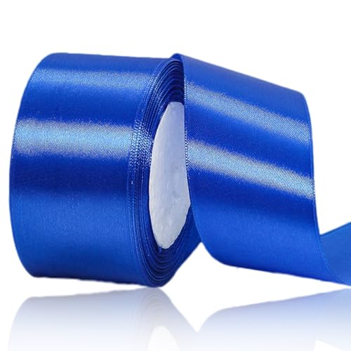 Satinband Blau 50mm Breit, 23 Meters Geschenkband Blau Satinbänder Stoff Schleifenband zum Geschenkverpackung, Weihnachten, Bastelarbeiten, Geburtstag und Hochzeitsdekoration Satinband Blau 50mm Breit, 23 Meters Geschenkband Blau Satinbänder Stoff Schleifenband zum Geschenkverpackung, Weihnachten, Bastelarbeiten, Geburtstag und Hochzeitsdekoration von ALOHOVME