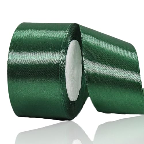 Satinband Dunkelgrün 50mm Breit, 23 Meters Geschenkband Dunkelgrün weihnachten Satinbänder Stoff Schleifenband zum Geschenkverpackung, Bastelarbeiten, Geburtstag und Hochzeitsdekoration Satinband Dunkelgrün 50mm Breit, 23 Meters Geschenkband Dunkelgrün weihnachten Satinbänder Stoff Schleifenband zum Geschenkverpackung, Bastelarbeiten, Geburtstag und Hochzeitsdekoration von ALOHOVME