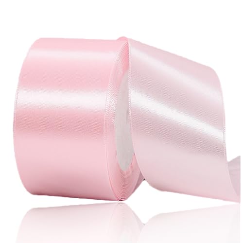 Satinband Hellrosa 50mm Breit, 23 Meters Geschenkband Hellrosa Satinbänder Stoff Schleifenband zum Geschenkverpackung, Weihnachten, Bastelarbeiten, Geburtstag und Hochzeitsdekoration Satinband Hellrosa 50mm Breit, 23 Meters Geschenkband Hellrosa Satinbänder Stoff Schleifenband zum Geschenkverpackung, Weihnachten, Bastelarbeiten, Geburtstag und Hochzeitsdekoration von ALOHOVME