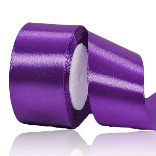 Satinband Lila 50mm Breit, 23 Meters Geschenkband Lila Satinbänder Stoff Schleifenband zum Geschenkverpackung, Weihnachten, Bastelarbeiten, Geburtstag und Hochzeitsdekoration Satinband Lila 50mm Breit, 23 Meters Geschenkband Lila Satinbänder Stoff Schleifenband zum Geschenkverpackung, Weihnachten, Bastelarbeiten, Geburtstag und Hochzeitsdekoration von ALOHOVME