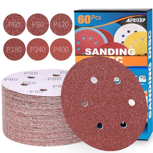 60 Stück Schleifpapier 150mm Klett 6-Loch Schleifscheiben Profi für Rund Exzenterschleifer- je10x P40 P60 P80 P120 P240 P400 Mischkorn-ALPXUXP 60 Stück Schleifpapier 150mm Klett 6-Loch Schleifscheiben Profi für Rund Exzenterschleifer- je10x P40 P60 P80 P120 P240 P400 Mischkorn-ALPXUXP von ALPXUXP
