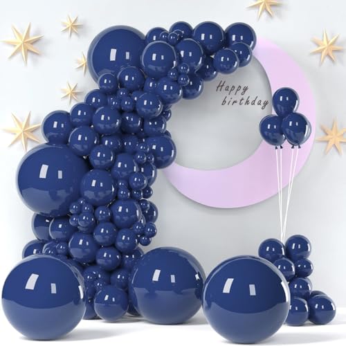 149 Stück Luftballons 5,10,12,18 cm Folienballons mit Ballonklebepunkten für Thanksgiving, Hochzeit, Babyparty, Geburtstagsfeier (Königsblau) von ALUNME
