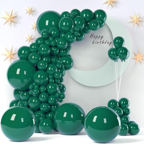 149 Stück Luftballons 5,10,12,18 cm Folienballons mit Ballonklebepunkten für Thanksgiving Hochzeit Babyparty Geburtstagsfeier (Grün) von ALUNME