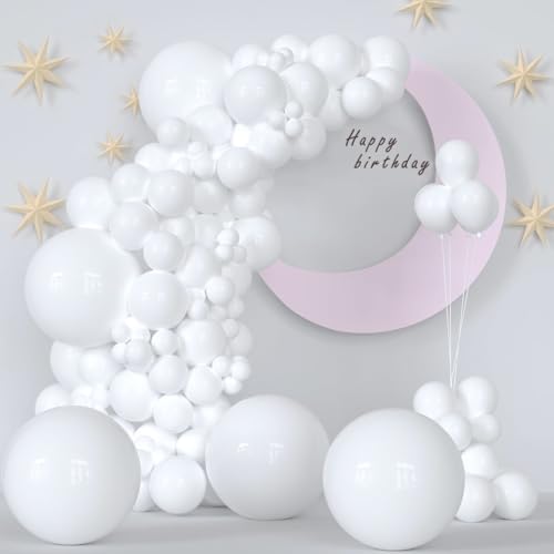 149 Stück weiße Luftballons 5,10,12,18 cm weiße Folienballons mit Ballonklebepunkten für Thanksgiving Hochzeit Babyparty Geburtstagsparty 149 Stück weiße Luftballons 5,10,12,18 cm weiße Folienballons mit Ballonklebepunkten für Thanksgiving Hochzeit Babyparty Geburtstagsparty von ALUNME