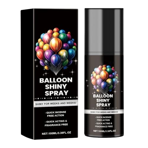 Balloon Shine Spray - Ballon Hochglanz Spray | 260 Mega Shine Ballonspray | 100ml Hi Shine Ballonspray | Luftballons Spray für Ballons zum Glänzen und länger halten | Ballon Glow Spray für Latexball Balloon Shine Spray - Ballon Hochglanz Spray | 260 Mega Shine Ballonspray | 100ml Hi Shine Ballonspray | Luftballons Spray für Ballons zum Glänzen und länger halten | Ballon Glow Spray für Latexball von ALWIDA