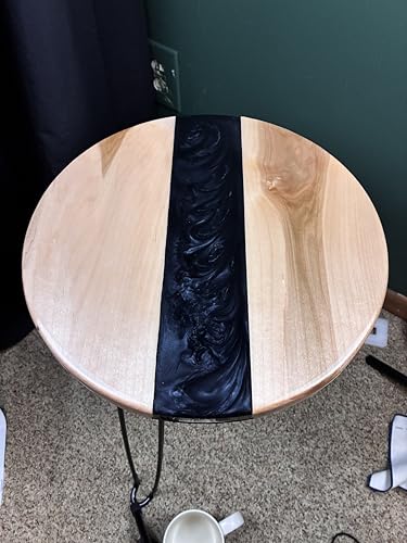 AlyMack Hartholz-Einsatz-Set, 35,6 cm, rund, unlackiert, für Epoxidharz-Tische und Lazy Susans, handgefertigte Ahorn- und Erlenholzkunst mit Mittelsteg, reduziert den Harzverbrauch um 50 von ALYMACK