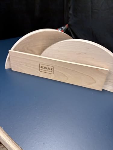 AlyMack Rundes Eichenholzeinsatz-Set, 35,6 cm, unlackierte Holzstücke für Epoxidharz-Tische und Lazy Susans, handgefertigte Holzkunst mit Mittelsteg, reduziert den Harzverbrauch um 50 %, hergestellt von ALYMACK