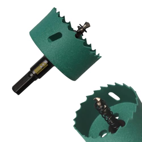 AM-Zerspanungstechnik Bi-Metall Lochsäge Ø75 | Professioneller Lochbohrer für Einbauleuchten | Lochsägen für Holz, Rigips, Kunststoff, Edelstahl- & Spanplatten (75 mm) von AM-Zerspanungstechnik