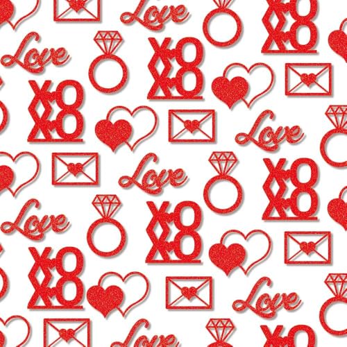 200 Stück Valentinstag Konfetti Rot Glitzer Diamant Ring Liebe Herz Tischkonfetti für Valentinstag Hochzeit Verlobung Geburtstag Konfetti Party Sets 200 Stück Valentinstag Konfetti Rot Glitzer Diamant Ring Liebe Herz Tischkonfetti für Valentinstag Hochzeit Verlobung Geburtstag Konfetti Party Sets von AMABAZR