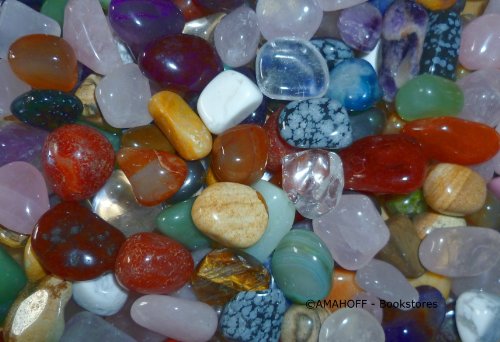AMAHOFF Edelsteine (130-150 Stück) - 1kg Natursteine 1,5-2cm - Optimal für Spiele & Heilzwecke von AMAHOFF
