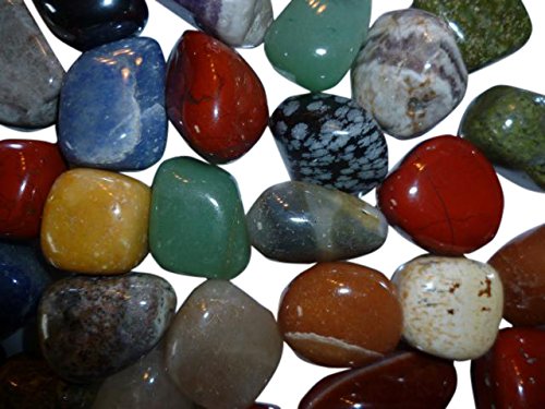 Jumbo Edelsteine – 1kg – Naturedelsteine 4-5cm groß – 20 bis 24 Steine pro Kilo – bunte Mischung von Amahoff von AMAHOFF