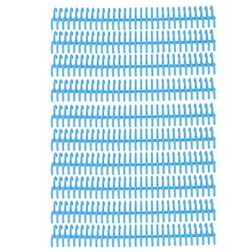 AMAKO Binderücken für Lose Blätter, Kunststoff Binderinge, 30 Löcher, 22 mm Innendurchmesser, 10Er Set, Langlebig, Verschleißfest, für Büro, Schule, Schreibwaren (Blau) von AMAKO