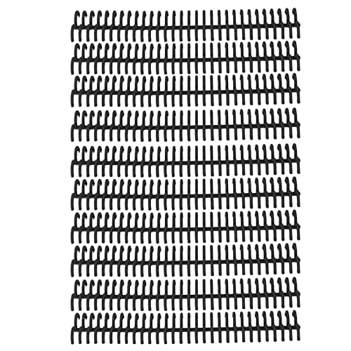 AMAKO Binderücken für Lose Blätter, Kunststoff Binderinge, 30 Löcher, 22 mm Innendurchmesser, 10Er Set, Langlebig, Verschleißfest, für Büro, Schule, Schreibwaren (Schwarz) von AMAKO