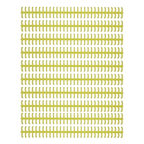 Amako 10Pk 30 Loch Lose Blatt Bindungskamm, 10 mm PP Kunststoffwirbel (Gelb) von AMAKO