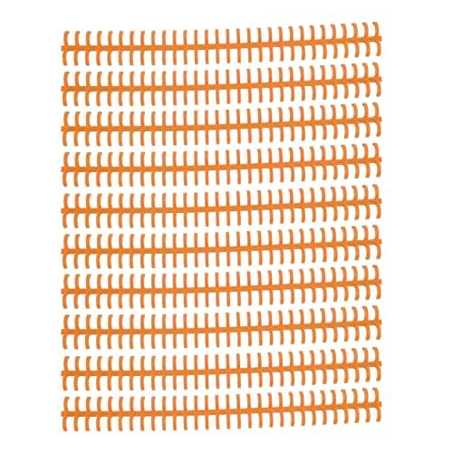 Amako 10Pk 30 Loch Lose Blatt Bindungskamm, 10 mm PP Kunststoffwirbel (Orange) von AMAKO