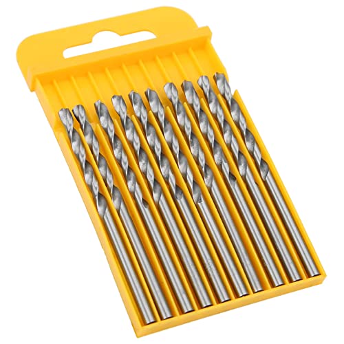 Hochgeschwindigkeits Stahlbohrbohrbit, 10Pcs 3 mm, 3,2 mm, 3,5 mm Verdrehte Bohrerbits für Holzbearbeitung, Gerade Schaftlochöffner ((3,2 Hochgeschwindigkeitsstahl 10 Stück/Box 4241)) von AMAKO