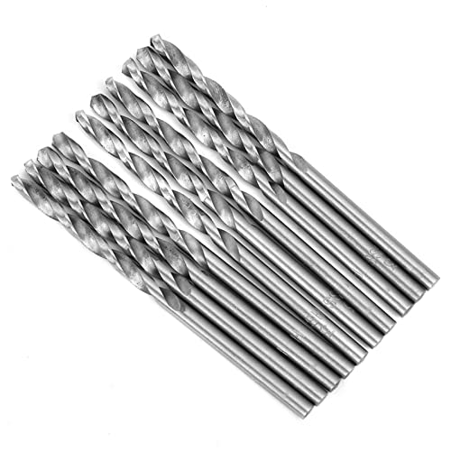 Hochgeschwindigkeits Stahlbohrbohrbit, 10Pcs 3 mm, 3,2 mm, 3,5 mm Verdrehte Bohrerbits für Holzbearbeitung, Gerade Schaftlochöffner ((3.0 Hochgeschwindigkeitsstahl 10 Stück/Box 4241)) von AMAKO