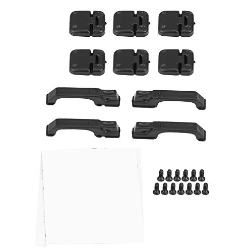 Kunststoff Auto Tür Scharniere Griffe Set,für Traxxas 4 1:10 RC,Crawler Ersatzteil Upgrade Zubehör schwarz leichtes Material 8 Teile von AMAKO