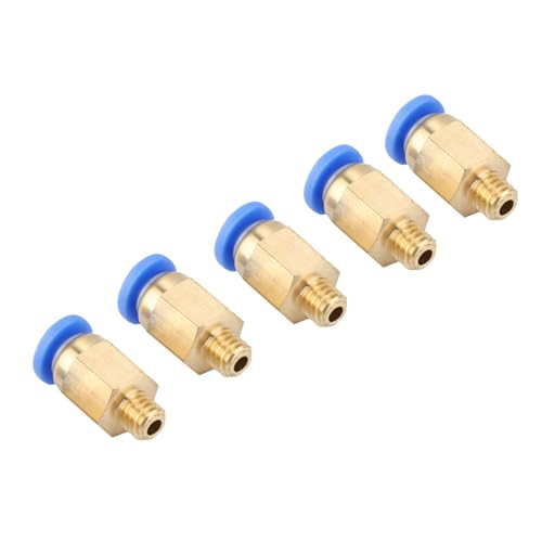 PC4 M6 Pneumatische Steckverbinder:5 Stück 3D Druckerzubehör Rostfreier,Edelstahl 304 Schneller Einbau,Für PU Schlauch Nylon Schlauch von AMAKO