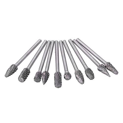 Rotationsdatei Schleifkopf Burr Set Kit für Holzplastik, Carbid Bohrer Bits Schleifwerkzeug, 10Pcs Wolfram Stahldrehburre Rotationsdatei Schleifkopf Burr Set Kit für Holzplastik, Carbid Bohrer Bits Schleifwerkzeug, 10Pcs Wolfram Stahldrehburre von AMAKO