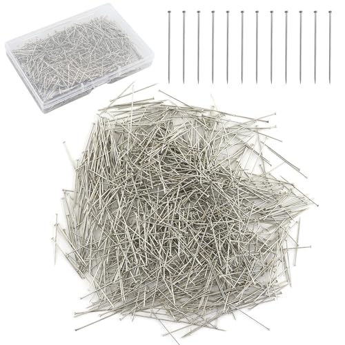 1100 Stück Stecknadeln ohne Kopf, Edelstahl Stecknadeln in Box, Stecknadeln mit flachem Kopf, Wiederverwendbare Satin Kopf Kopfnadeln, Stecknadeln Nähen für Schmuckherstellung Nähen Handarbeiten 1100 Stück Stecknadeln ohne Kopf, Edelstahl Stecknadeln in Box, Stecknadeln mit flachem Kopf, Wiederverwendbare Satin Kopf Kopfnadeln, Stecknadeln Nähen für Schmuckherstellung Nähen Handarbeiten von AMANDELIZABE