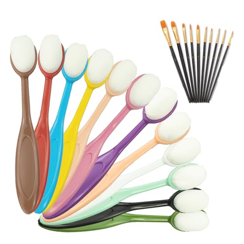 12 Bunte Pinsel zum Verblenden von Tinte und Hintergrundpinsel für Blender, Papierbastler mit 10 Kunststoffpinsel 12 Bunte Pinsel zum Verblenden von Tinte und Hintergrundpinsel für Blender, Papierbastler mit 10 Kunststoffpinsel von AMANDELIZABE
