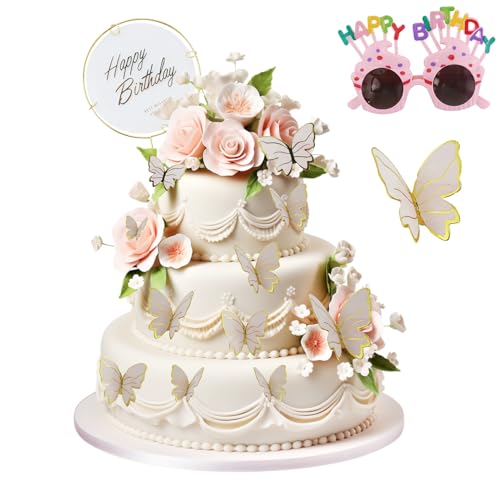 12StüCk Schmetterlinge Kuchen Deko,Schmetterling Deko Geburtstag,Tortendeko Schmetterling,Dreidimensional Schmetterlinge Deko Torte Cupcake Topper Tortendeko MäDchen Geburtstagsfeier Dekoration(Rosa) 12StüCk Schmetterlinge Kuchen Deko,Schmetterling Deko Geburtstag,Tortendeko Schmetterling,Dreidimensional Schmetterlinge Deko Torte Cupcake Topper Tortendeko MäDchen Geburtstagsfeier Dekoration(Rosa) von AMANDELIZABE