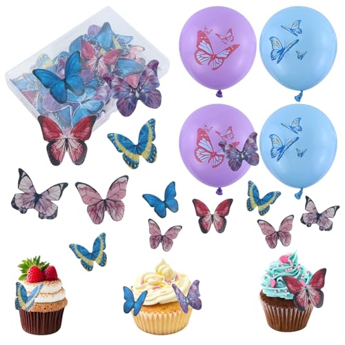 40 Stück Schmetterlinge Cupcake Topper,Schmetterlinge Deko Torte,Tortendeko Schmetterling, Tortendeko für Hochzeit,Geburtstag,Party Kuchendekoration 40 Stück Schmetterlinge Cupcake Topper,Schmetterlinge Deko Torte,Tortendeko Schmetterling, Tortendeko für Hochzeit,Geburtstag,Party Kuchendekoration von AMANDELIZABE