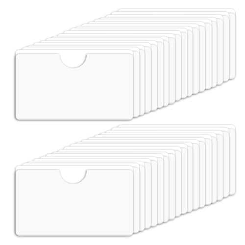 44 Stück selbstklebende Etikettenhalter, transparente Kartentaschen, sammelbare Kartenhüllen, durchsichtige Kartenhalter für Schule, Büro, Zuhause (10 x 6 cm) von AMANDELIZABE