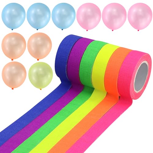 6 Rollen Neon Klebeband Leuchtendes 5 m x 15 mm Fluoreszierendes Klebeband Gaffer Tape 6 Farben Fluorescent Leuchtband Reflektierend Bänder für Partydeko Halloween Handwerk Weihnachtsdeko 6 Rollen Neon Klebeband Leuchtendes 5 m x 15 mm Fluoreszierendes Klebeband Gaffer Tape 6 Farben Fluorescent Leuchtband Reflektierend Bänder für Partydeko Halloween Handwerk Weihnachtsdeko von AMANDELIZABE