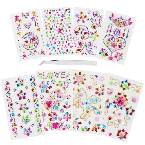 8 Pieces Glitter Stone Self-Adhesive Rhinestones Kids Acrylic Gem Sticker Gems Mit 1 Stück Pinzette, Glitter Stones For Pasting Diy Crafts Decoration Gems 8 Pieces Glitter Stone Self-Adhesive Rhinestones Kids Acrylic Gem Sticker Gems Mit 1 Stück Pinzette, Glitter Stones For Pasting Diy Crafts Decoration Gems von AMANDELIZABE
