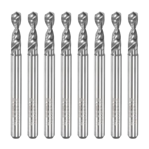AMAUPCKCA 2,65 mm Wolframkarbid-Spiralnut, 1/8 Zoll Schaft, Leiterplatten-Leiterplattenbohrer, 8 Stück(2.8mm) von AMAUPCKCA