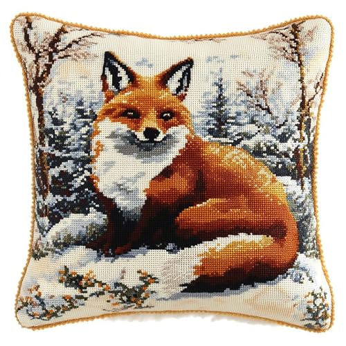 AMBATTERY 11CT Kissenbezug Zum Sticken Kreuzstich, Cartoon Tiere Stickset Kissenkreuzstichset Für Kissen Für Anfänger Zur Dekoration Von Wohnzimmer Und Schlafzimmer 45x45cm AMBATTERY 11CT Kissenbezug Zum Sticken Kreuzstich, Cartoon Tiere Stickset Kissenkreuzstichset Für Kissen Für Anfänger Zur Dekoration Von Wohnzimmer Und Schlafzimmer 45x45cm von AMBATTERY