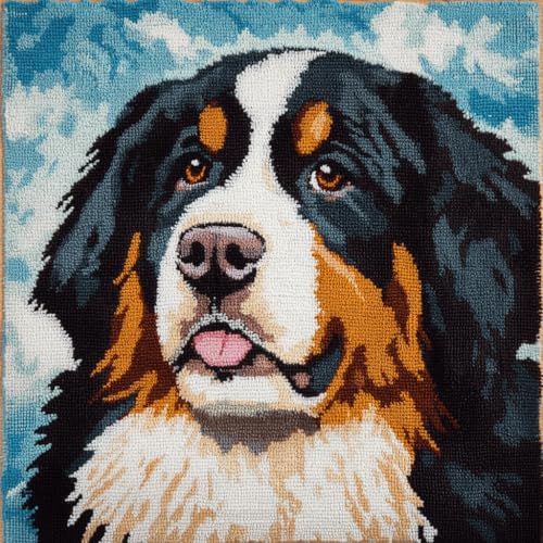 AMBATTERY 11CT Kreuzstich Kissen Set Vorgedruckt, Tier Hund Bedrucktes Leinwand-Kissen-Stickset, Kissenbezug Zum Sticken Kreuzstich, Stickkissen Set 45x45cm AMBATTERY 11CT Kreuzstich Kissen Set Vorgedruckt, Tier Hund Bedrucktes Leinwand-Kissen-Stickset, Kissenbezug Zum Sticken Kreuzstich, Stickkissen Set 45x45cm von AMBATTERY