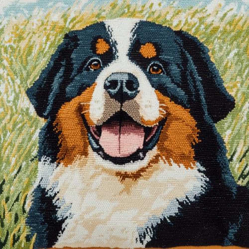 AMBATTERY 11CT Kreuzstich Kissen Set Vorgedruckt, Tier Hund Bedrucktes Leinwand-Kissen-Stickset, Kissenbezug Zum Sticken Kreuzstich, Stickkissen Set 45x45cm AMBATTERY 11CT Kreuzstich Kissen Set Vorgedruckt, Tier Hund Bedrucktes Leinwand-Kissen-Stickset, Kissenbezug Zum Sticken Kreuzstich, Stickkissen Set 45x45cm von AMBATTERY