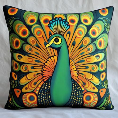 AMBATTERY Kissenbezug Zum Besticken Kreuzstich, Eleganter Pfau Stickkissen mit Muster 45X45cm Stickpackung Stickset Kreuzstich Kissen zum Basteln Stickkissen Stickpackung AMBATTERY Kissenbezug Zum Besticken Kreuzstich, Eleganter Pfau Stickkissen mit Muster 45X45cm Stickpackung Stickset Kreuzstich Kissen zum Basteln Stickkissen Stickpackung von AMBATTERY