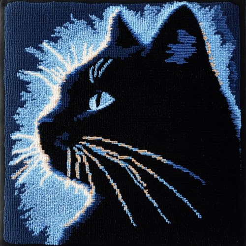 AMBATTERY Kreuzstich Kissen Set Vorgedruckt, Schwarze Katze Kreuzstichkissen Zum Dekorieren 45X45cm Stickkissen Zum Selbersticken Kreuzstich Set Vorgedruckt Kissenbezug AMBATTERY Kreuzstich Kissen Set Vorgedruckt, Schwarze Katze Kreuzstichkissen Zum Dekorieren 45X45cm Stickkissen Zum Selbersticken Kreuzstich Set Vorgedruckt Kissenbezug von AMBATTERY