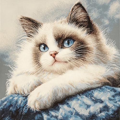 AMBATTERY Kreuzstich Kissen Vorgedruckt, Tier Katze Stickkissen mit Muster 45X45cm Kreuzstichkissen Zum Dekorieren Kissenbezug Zum Besticken Kreuzstich Diy Handarbeit Kissen Set AMBATTERY Kreuzstich Kissen Vorgedruckt, Tier Katze Stickkissen mit Muster 45X45cm Kreuzstichkissen Zum Dekorieren Kissenbezug Zum Besticken Kreuzstich Diy Handarbeit Kissen Set von AMBATTERY