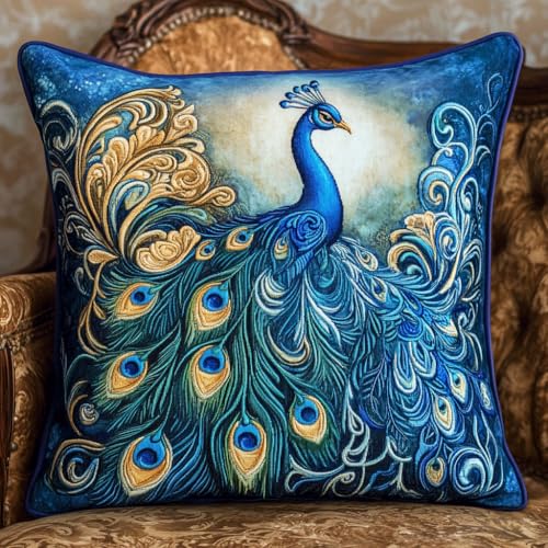 AMBATTERY Kreuzstich Kissen Vorgedruckt, Tierischer Pfau Stickkissen mit Muster 45X45cm Kreuzstichkissen Zum Dekorieren Kissenbezug Zum Besticken Kreuzstich Diy Handarbeit Kissen Set AMBATTERY Kreuzstich Kissen Vorgedruckt, Tierischer Pfau Stickkissen mit Muster 45X45cm Kreuzstichkissen Zum Dekorieren Kissenbezug Zum Besticken Kreuzstich Diy Handarbeit Kissen Set von AMBATTERY