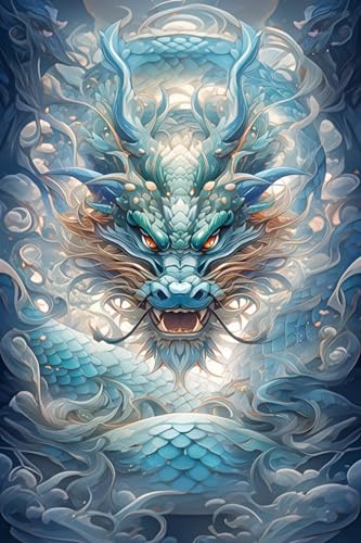 AMBATTERY Kreuzstich Set, Mythischer Drache,H,30 * 40cm Stickbilder Vorgedruckt Kreuzstich Stickpackungen Stickpackung Stickbild Stickset Sticken Set für Erwachsene 11ct Cross Stitch Kit AMBATTERY Kreuzstich Set, Mythischer Drache,H,30 * 40cm Stickbilder Vorgedruckt Kreuzstich Stickpackungen Stickpackung Stickbild Stickset Sticken Set für Erwachsene 11ct Cross Stitch Kit von AMBATTERY