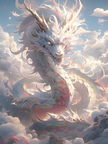 AMBATTERY Kreuzstich-Set, Mythischer Drache,K,40 * 50cm 11CT, lustig, vorgedruckt, gezählt, Kreuzstich, Stickerei, Nadelspitze, Nähmuster, Kits für Anfänger und Erwachsene, Kreuzstich AMBATTERY Kreuzstich-Set, Mythischer Drache,K,40 * 50cm 11CT, lustig, vorgedruckt, gezählt, Kreuzstich, Stickerei, Nadelspitze, Nähmuster, Kits für Anfänger und Erwachsene, Kreuzstich von AMBATTERY