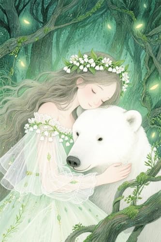 AMBATTERY Kreuzstich Set Vorgedruckt, Cartoon-Mädchen und Tierbär 11CT DIY Gestempelte Kreuzstich-Kits Kreuzstich Bild Sticken Set 40x50cm von AMBATTERY