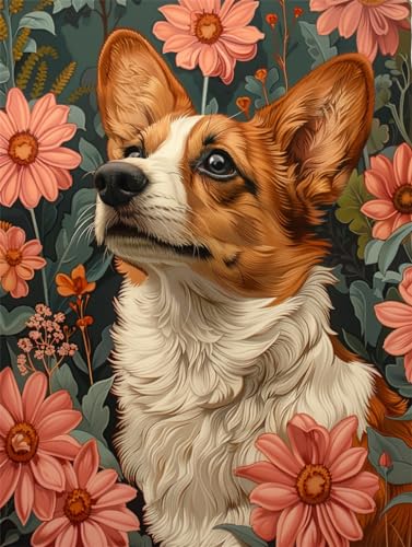 AMBATTERY Kreuzstich Set Vorgedruckt, Hund im Garten,D Stickbilder Vorgedruckt Kreuzstich Stickpackungen Stickpackung Cross Stitch Embroidery Kit Stickset Sticken Set 40 * 50cm AMBATTERY Kreuzstich Set Vorgedruckt, Hund im Garten,D Stickbilder Vorgedruckt Kreuzstich Stickpackungen Stickpackung Cross Stitch Embroidery Kit Stickset Sticken Set 40 * 50cm von AMBATTERY