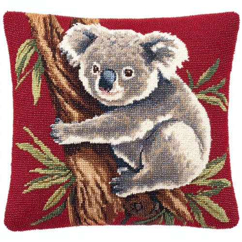AMBATTERY Stickset Kreuzstich Kissen Set, Koala auf Tierbaumstamm Kreuzstich Set Vorgedruckt Kissenbezug DIY Kissenbezug Zum Sticken Kreuzstich Kreuzstichkissen Zum Dekorieren 45 * 45cm AMBATTERY Stickset Kreuzstich Kissen Set, Koala auf Tierbaumstamm Kreuzstich Set Vorgedruckt Kissenbezug DIY Kissenbezug Zum Sticken Kreuzstich Kreuzstichkissen Zum Dekorieren 45 * 45cm von AMBATTERY