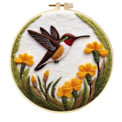 Filzset Für Anfänger Farbe Vogel Tier Wollfilz-Set Für Heimdekoration,Diy-Basteln Mit Filznadel-Bilderrahmen,Schaumstoffunterlage Und Anleitung 20x20cm Filzset Für Anfänger Farbe Vogel Tier Wollfilz-Set Für Heimdekoration,Diy-Basteln Mit Filznadel-Bilderrahmen,Schaumstoffunterlage Und Anleitung 20x20cm von AMBATTERY